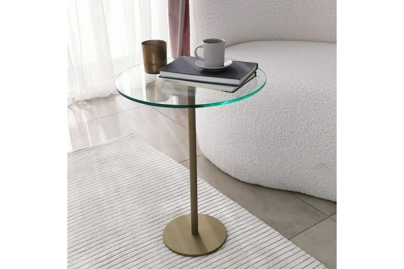 Yggersryd Sofabord 40x50x40 cm Rundt - Guld - Møbler - Bord - Sofabord