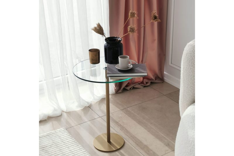 Yggersryd Sofabord 40x50x40 cm Rundt - Guld - Møbler - Bord - Sofabord