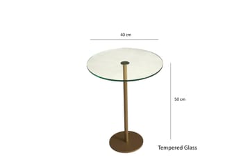Yggersryd Sofabord 40x50x40 cm Rundt - Guld - Møbler - Bord - Sofabord