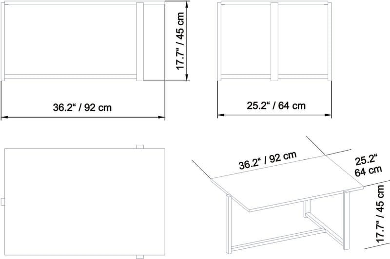 Yggersryd Sofabord 92 cm - Brun - Møbler - Bord - Sofabord