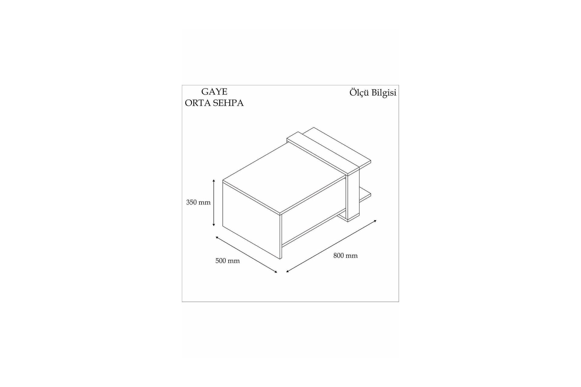 Yonca Sofabord 80x35x80 cm - Antrasitt - Møbler - Bord - Sofabord