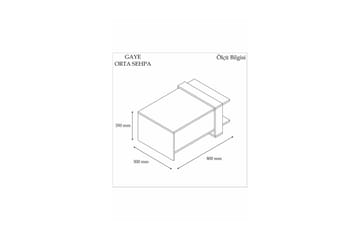 Yonca Sofabord 80x35x80 cm - Antrasitt - Møbler - Bord - Sofabord