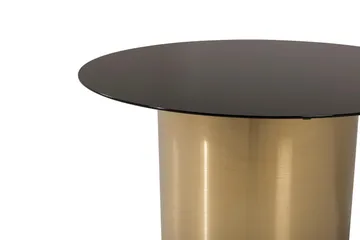 Ystad Rundt Sofabord 75 cm i Glass med Understell i Metall - Svart - Møbler - Bord - Sofabord