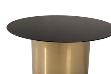 Ystad Rundt Sofabord 75 cm i Glass med Understell i Metall - Svart - Møbler - Bord - Sofabord
