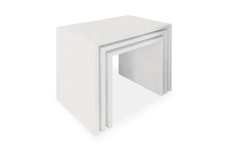 Zariel Settbord 44 cm 3 Bord - Hvit - Møbler - Bord - Sofabord