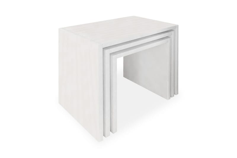 Zariel Settbord 44 cm 3 Bord - Hvit - Møbler - Bord - Sofabord