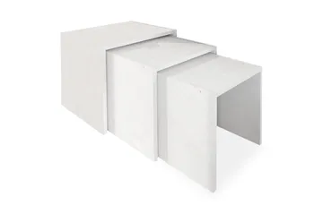 Zariel Settbord 44 cm 3 Bord - Hvit - Møbler - Bord - Sofabord