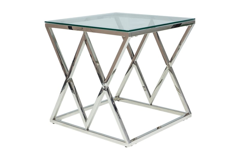 Zegna Sofabord 55 cm - Glass/Silver - Møbler - Bord - Sofabord
