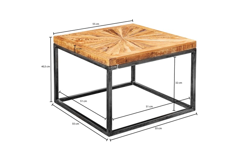 Zyauna Sofabord 55 cm - Brun - Møbler - Bord - Sofabord