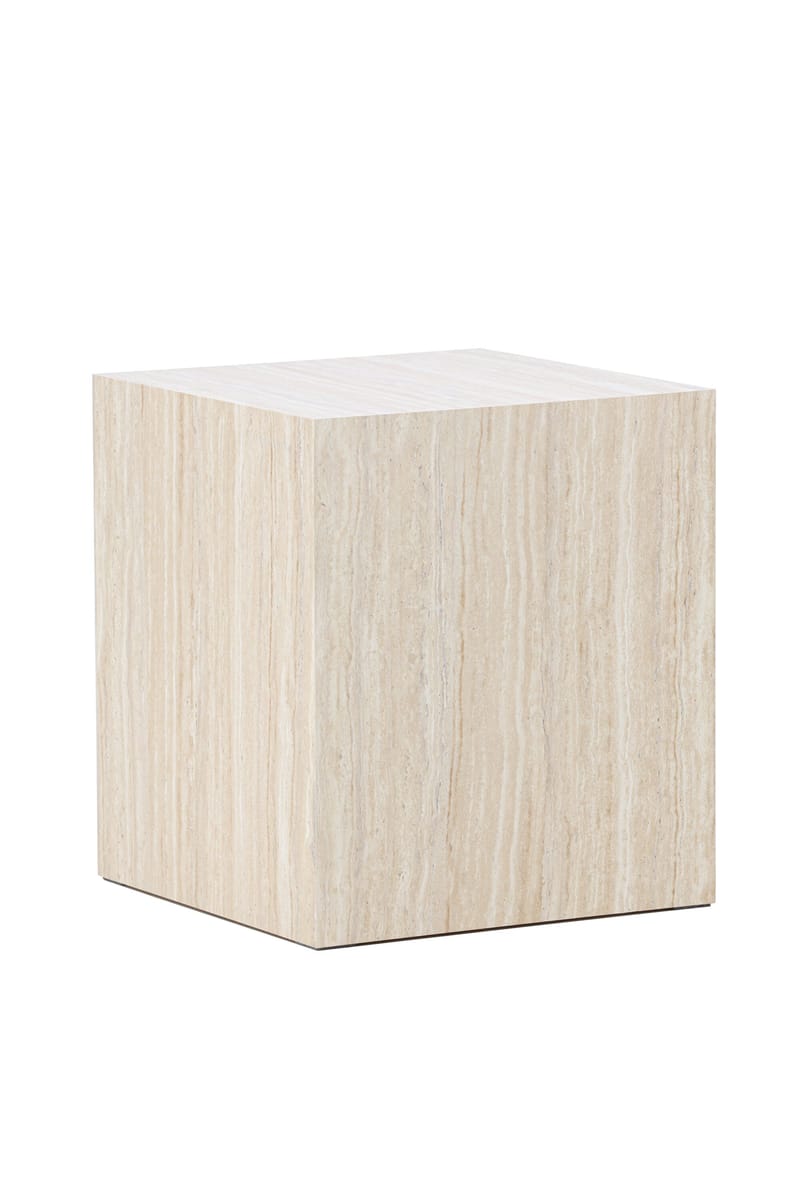 Sofabord Peach York sofabord 45x40x40 cm – travertinlook Beige - Møbler - Bord - Sofabord