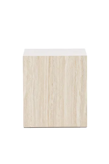 Sofabord Peach York sofabord 45x40x40 cm – travertinlook Beige - Møbler - Bord - Sofabord