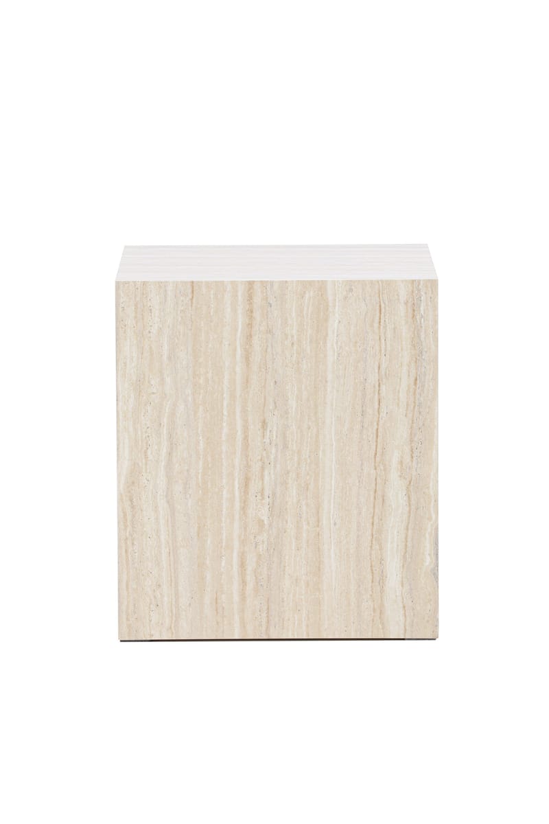 Sofabord Peach York sofabord 45x40x40 cm – travertinlook Beige - Møbler - Bord - Sofabord