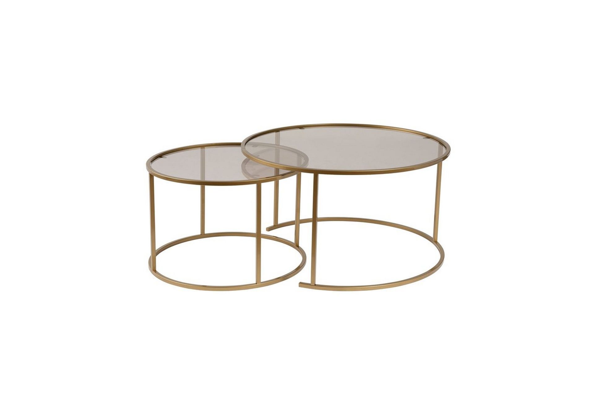 Sofabordsett 2 stykker Rikiya Gullbronse - Gullbronse - Møbler - Bord - Sofabord