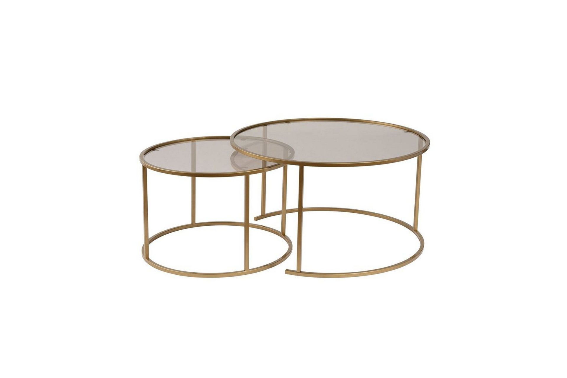 Sofabordsett 2 stykker Rikiya Gullbronse - Gullbronse