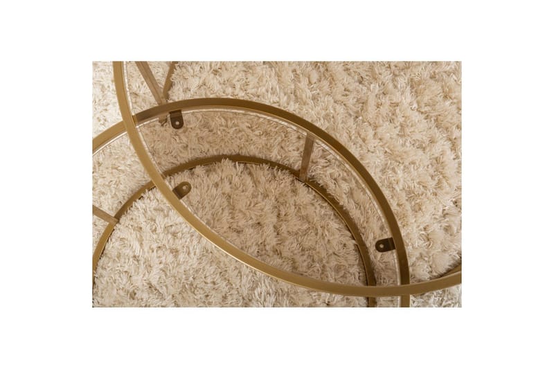 Sofabordsett 2 stykker Rikiya Gullbronse - Gullbronse - Møbler - Bord - Sofabord