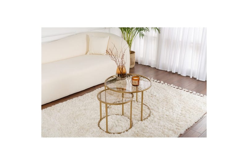 Sofabordsett 2 stykker Rikiya Liten Gullbronse - Gullbronse - Møbler - Bord - Sofabord