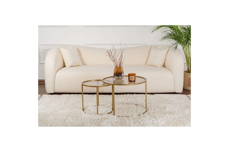 Sofabordsett 2 stykker Rikiya Liten Gullbronse - Gullbronse - Møbler - Bord - Sofabord