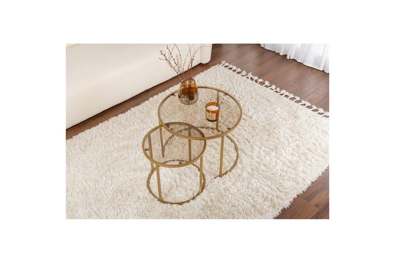 Sofabordsett 2 stykker Rikiya Liten Gullbronse - Gullbronse - Møbler - Bord - Sofabord