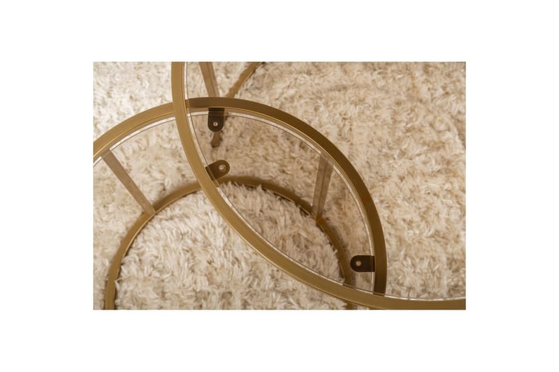Sofabordsett 2 stykker Rikiya Liten Gullbronse - Gullbronse - Møbler - Bord - Sofabord