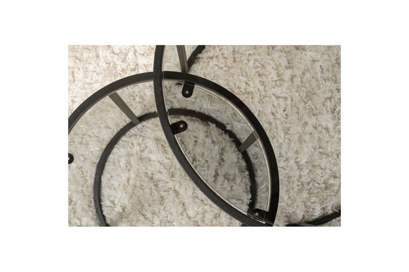 Sofabordsett 2 stykker Rikiya Liten Svart Grå - Svart Grå - Møbler - Bord - Sofabord