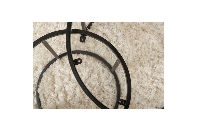 Sofabordsett 2 stykker Rikiya Liten Svart Transparent - Svart Transparent - Møbler - Bord - Sofabord