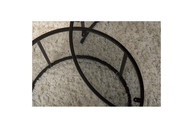 Sofabordsett 2 stykker Rikiya Svart Grå - Svart Grå - Møbler - Bord - Sofabord