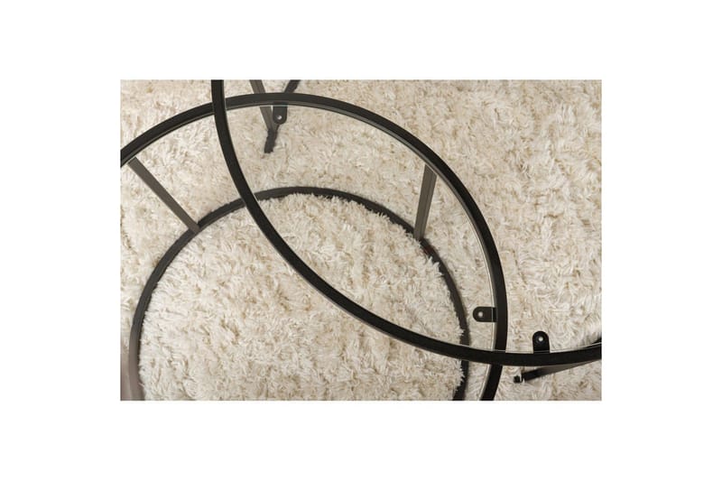 Sofabordsett 2 stykker Rikiya Svart Transparent - Svart Transparent - Møbler - Bord - Sofabord