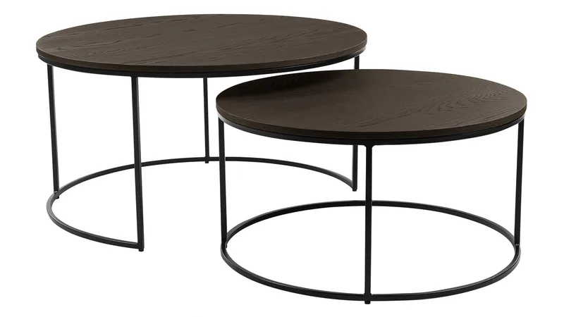 Sofabordsett Dover Ø85 cm - Brun - Møbler - Bord - Sofabord