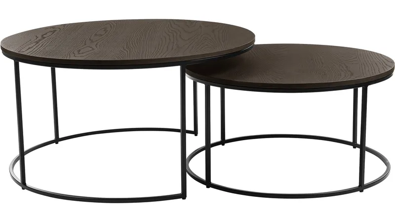 Sofabordsett Dover Ø85 cm - Brun - Møbler - Bord - Sofabord