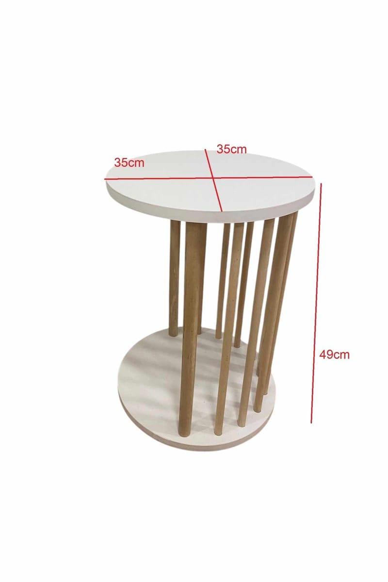 Sofabordsett Hanah Home Peka Set (90 x 43 x 45 cm) Sapphire eik hvit - Sapphire Oak og hvit - Møbler - Bord - Sofabord