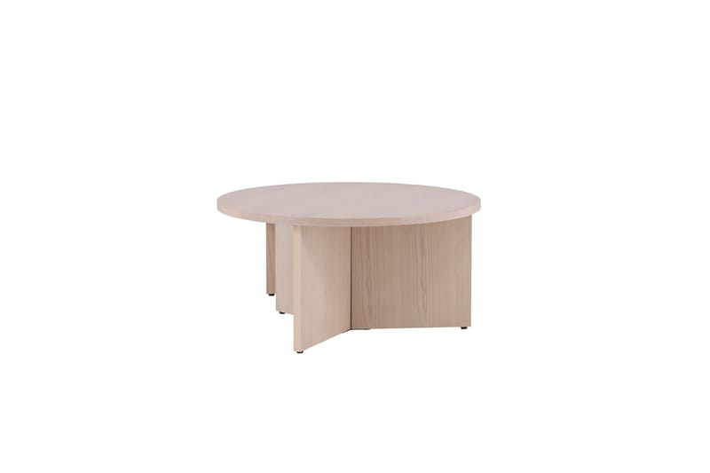 Sofabordsett Saltø 2stk Runde 85 cm/65 cm Tre Hvit - Hvit - Møbler - Bord - Sofabord
