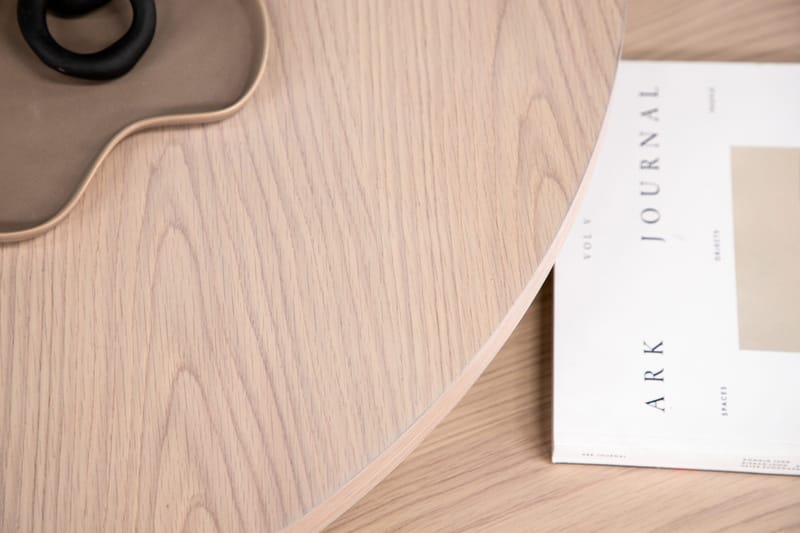 Sofabordsett Saltø 2stk Runde 85 cm/65 cm Tre Hvit - Hvit - Møbler - Bord - Sofabord