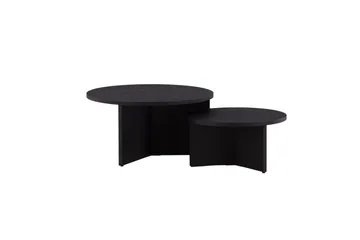 Sofabordsett Saltø 2stk Runde 85 cm/65 cm Tre Svart - Svart - Møbler - Bord - Sofabord