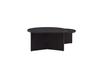 Sofabordsett Saltø 2stk Runde 85 cm/65 cm Tre Svart - Svart - Møbler - Bord - Sofabord