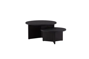 Sofabordsett Saltø 2stk Runde 85 cm/65 cm Tre Svart - Svart - Møbler - Bord - Sofabord
