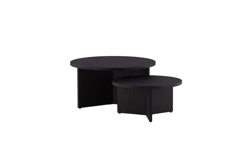 Sofabordsett Saltø 2stk Runde 85 cm/65 cm Tre Svart - Svart - Møbler - Bord - Sofabord