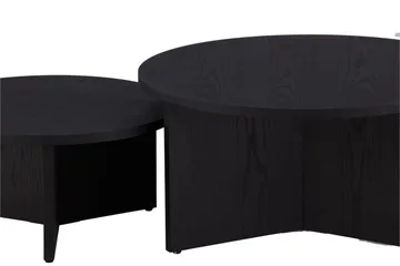 Sofabordsett Saltø 2stk Runde 85 cm/65 cm Tre Svart - Svart - Møbler - Bord - Sofabord