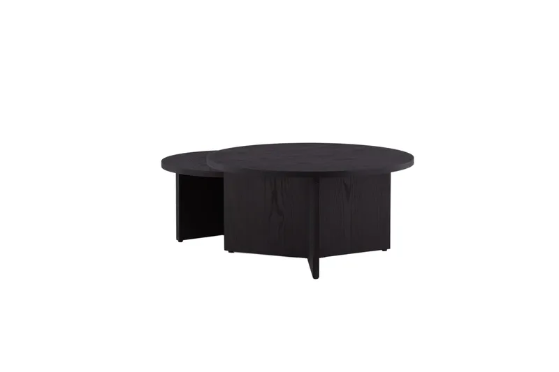 Sofabordsett Saltø 2stk Runde 85 cm/65 cm Tre Svart - Svart - Møbler - Bord - Sofabord