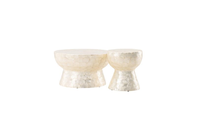 Sofabordsett VIND Sandön 2 stk Runde 70 cm/40 cm Lysgrå - Møbler - Bord - Sofabord