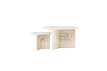 Sofabordsett VIND Smögen 2 stk Runde 70 cm/40 cm Lysegrå - Møbler - Bord - Sofabord