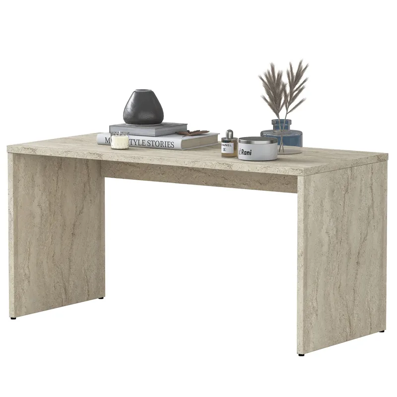 Sofabordsett Wallxpert Cleo-hylle (90 x 44,8 x 40 cm) Travertin - Travertin - Møbler - Bord - Sofabord