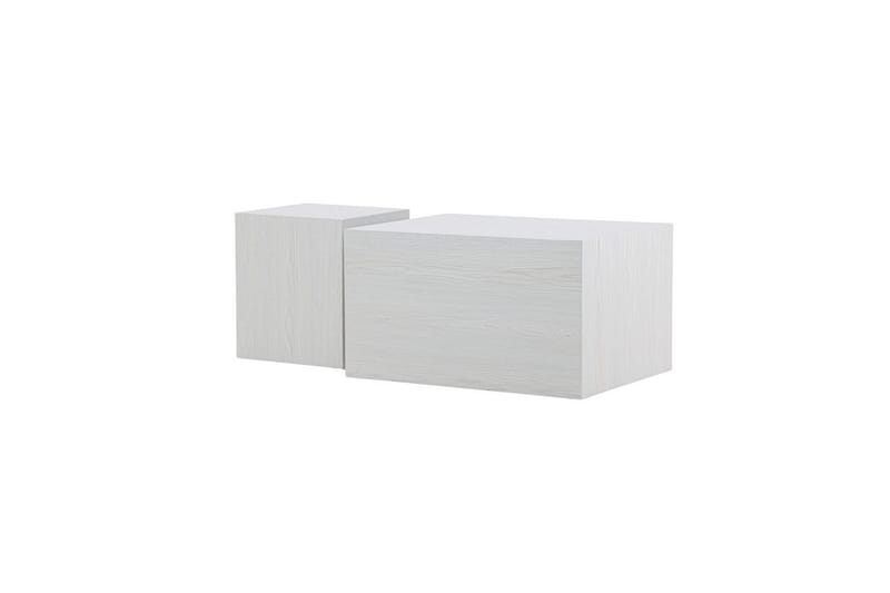 Sofabordsett York 2 stk 60x80 cm/40x40 cm Hvit - Hvit - Møbler - Bord - Sofabord