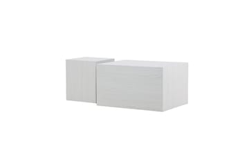 Sofabordsett York 2 stk 60x80 cm/40x40 cm Hvit - Hvit - Møbler - Bord - Sofabord