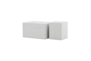 Sofabordsett York 2 stk 60x80 cm/40x40 cm Hvit - Hvit - Møbler - Bord - Sofabord