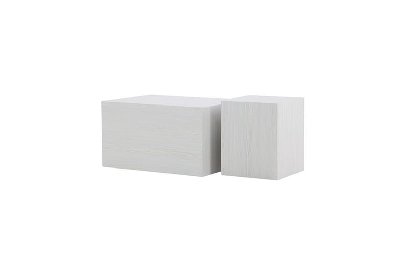 Sofabordsett York 2 stk 60x80 cm/40x40 cm Hvit - Hvit - Møbler - Bord - Sofabord