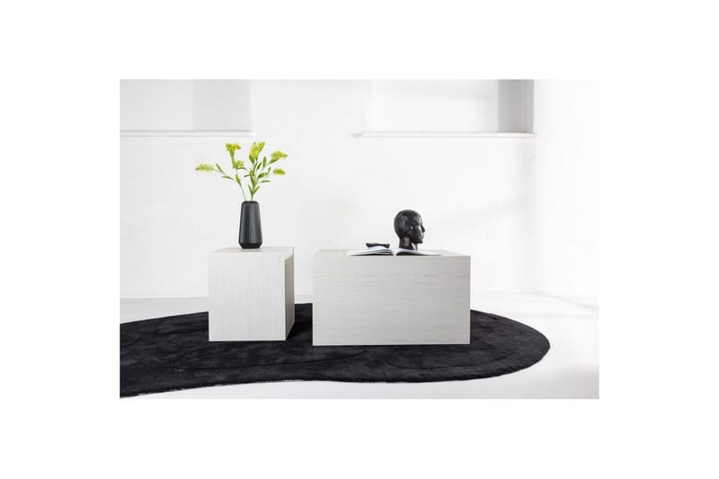 Sofabordsett York 2 stk 60x80 cm/40x40 cm Hvit - Hvit - Møbler - Bord - Sofabord