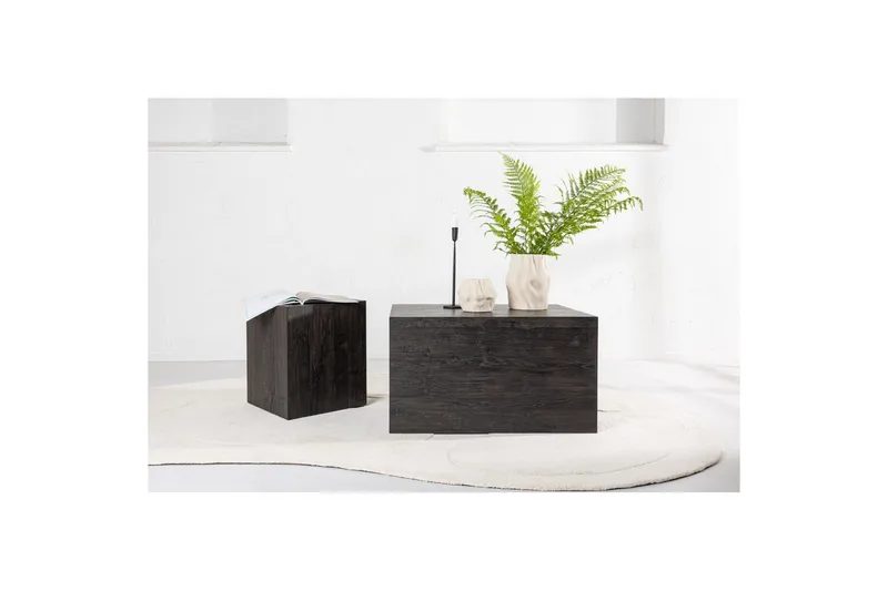 Sofabordsett York 2 stk 60x80 cm/40x40 cm Mokka - Mokka - Møbler - Bord - Sofabord