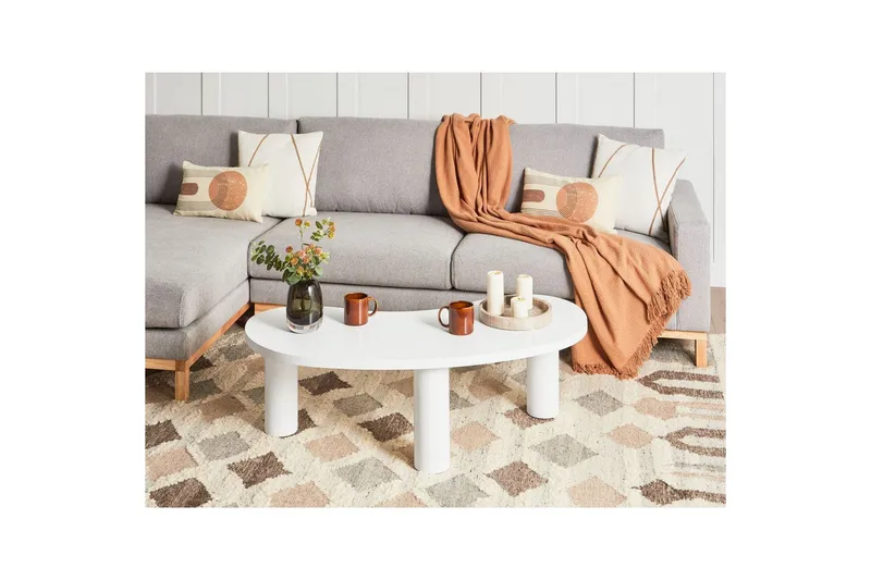 Soffbord Beliani Auburn Ljus trä White - Møbler - Bord - Sofabord