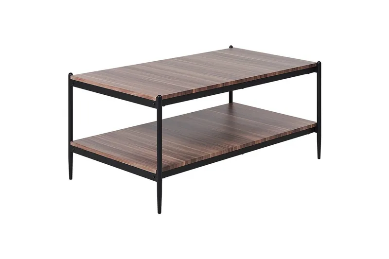 Soffbord Beliani Avoca Dark wood||Black, undefined
