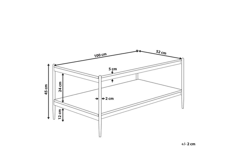 Soffbord Beliani Avoca Dark wood||Black - Møbler - Bord - Sofabord